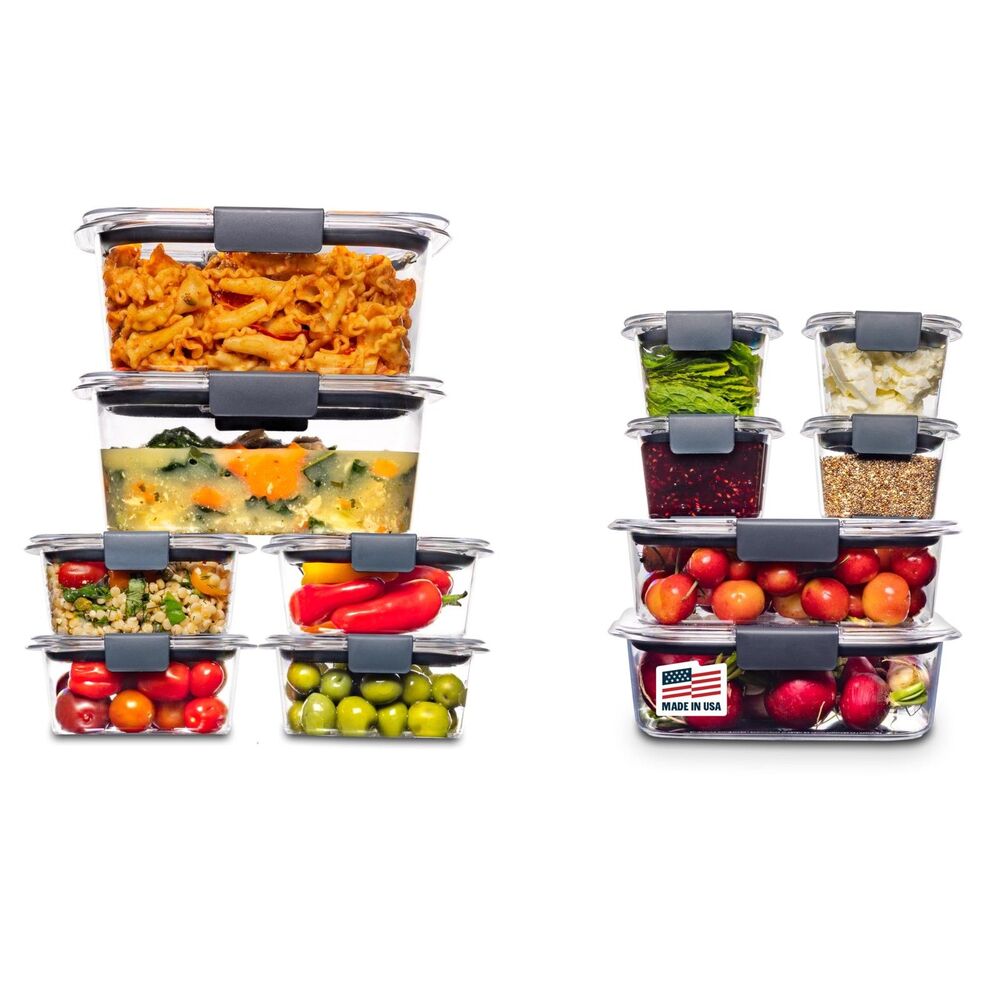 Rubbermaid Brilliance 24-Piece Airtight Food Storage Container Set BPA-Free